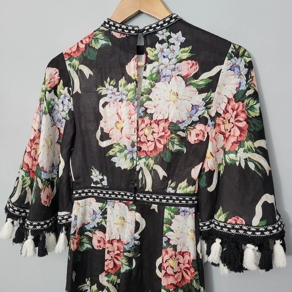 Alice McCall Black Magic Moments Linen Midi Dress NWT - Picture 10 of 15